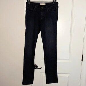 Bullhead Black Dark Navy Rinse Wash Super Skinny Straight Leg Low Rise Jean Pant